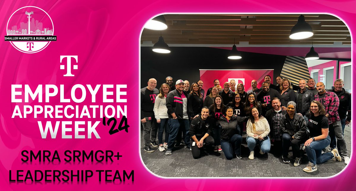 Thank you to our incredible field leadership team. This talented group is the jet fuel that feeds the high-octane engine we call SMRA. I am grateful for everything this team does to differentiate T-Mobile from the competition!!