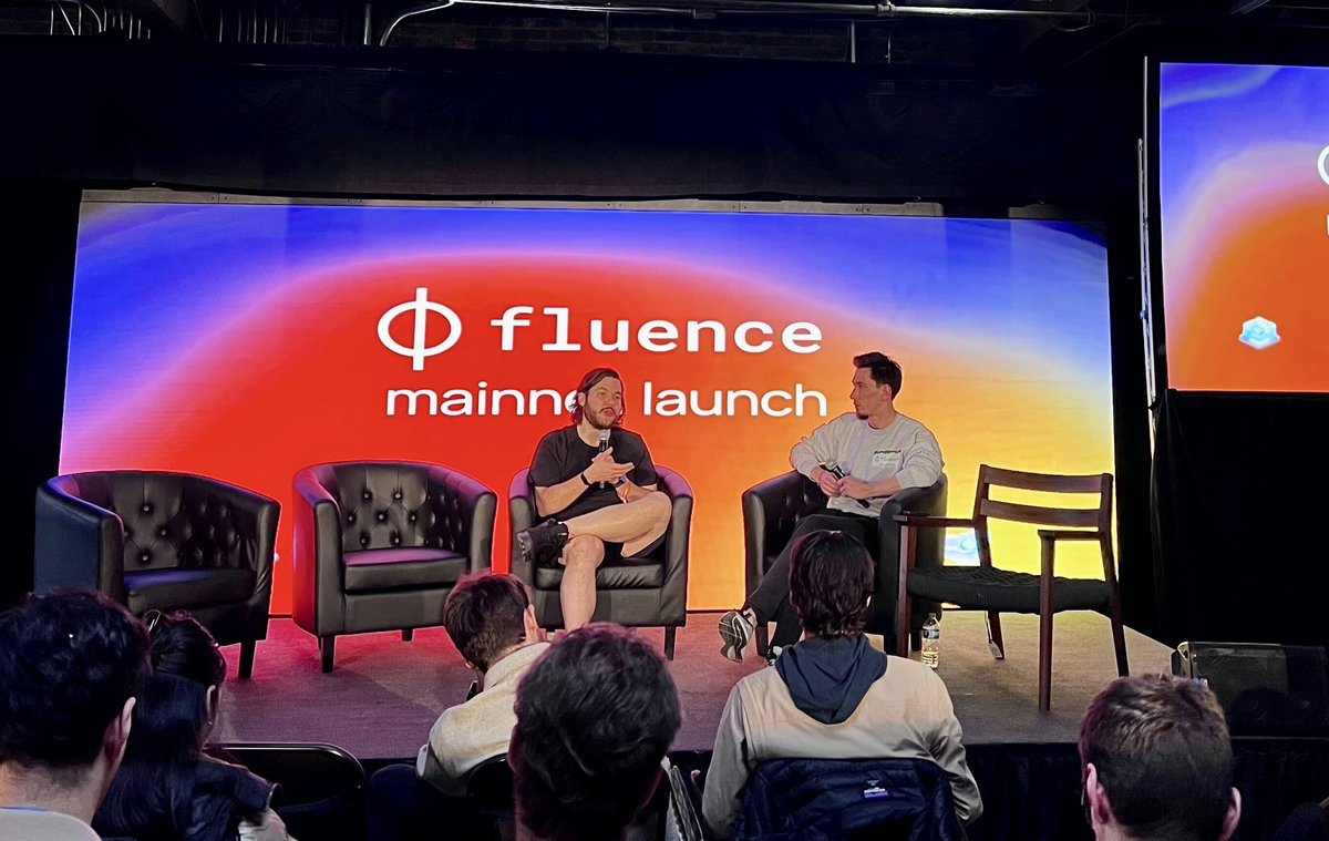 "IPC is aiming to provide web3 with something as close to k8s" - Evgeny Ponomarev (<a href="/eponomarev/">Evgeny Ponomarev</a>) and Juan Benet (<a href="/juanbenet/">Juan Benet</a>) on stage at #ETHDenver with the exciting announcement today of <a href="/fluence_project/">Fluence ⏀</a>’s upcoming mainnet launch. The first ever impl on #InterplanetaryConsensus