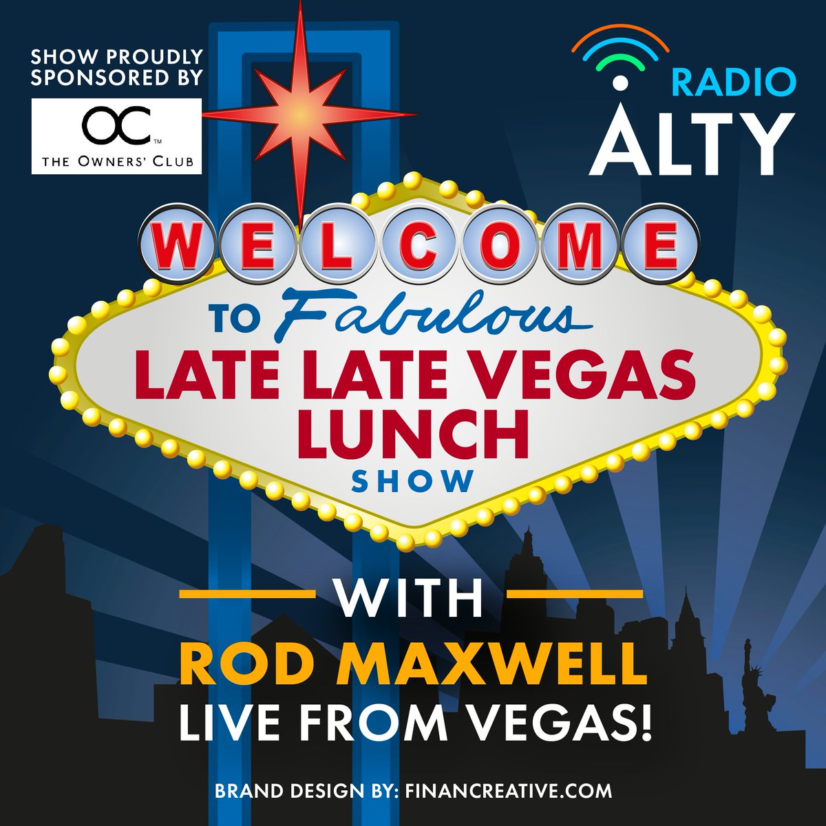 This Friday #theLateLateLunchshow is coming live from Vegas ahead of U2 at The Sphere. Join Rod Maxwell for #theLateLateVEGASLunchshow live 2pm - supported by The Owners' Club - theownersclub.uk. Show graphics and brand design kindly provided by FinanCreative.com