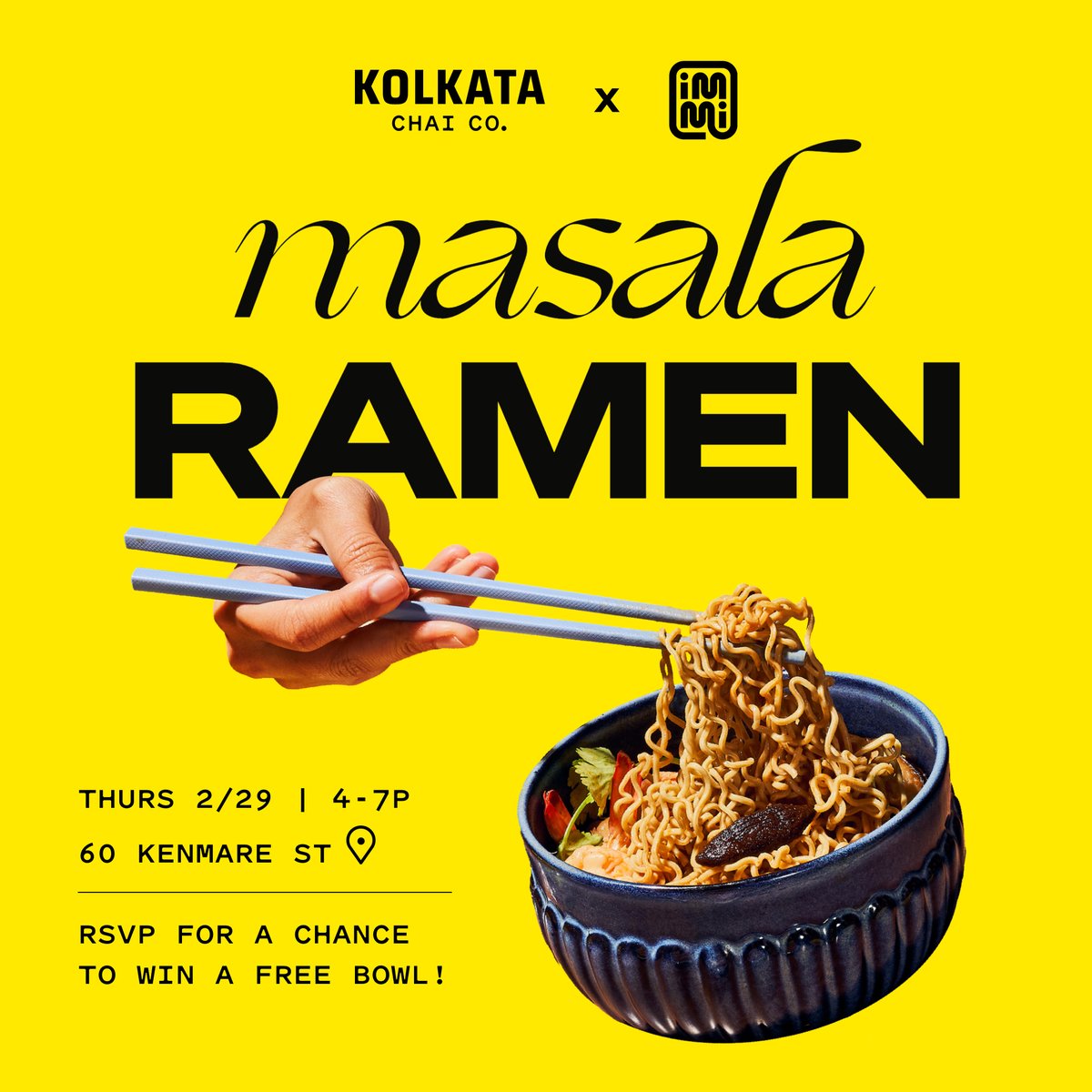 We’re releasing a new LIMITED time Curry Masala immi flavor and it'll be served exclusively at one of NYC's most popular cafes, <a href="/KolkataChaiCo/">Kolkata Chai Co</a>.

Through extensive work with our R&amp;D team, the South Asian community, and Kolkata Chai founder brothers <a href="/anihustles/">Ani Sanyal 🏁</a> and <a href="/ayanisdreaming/">Ayan Sanyal (Kolkata Chai)</a>,