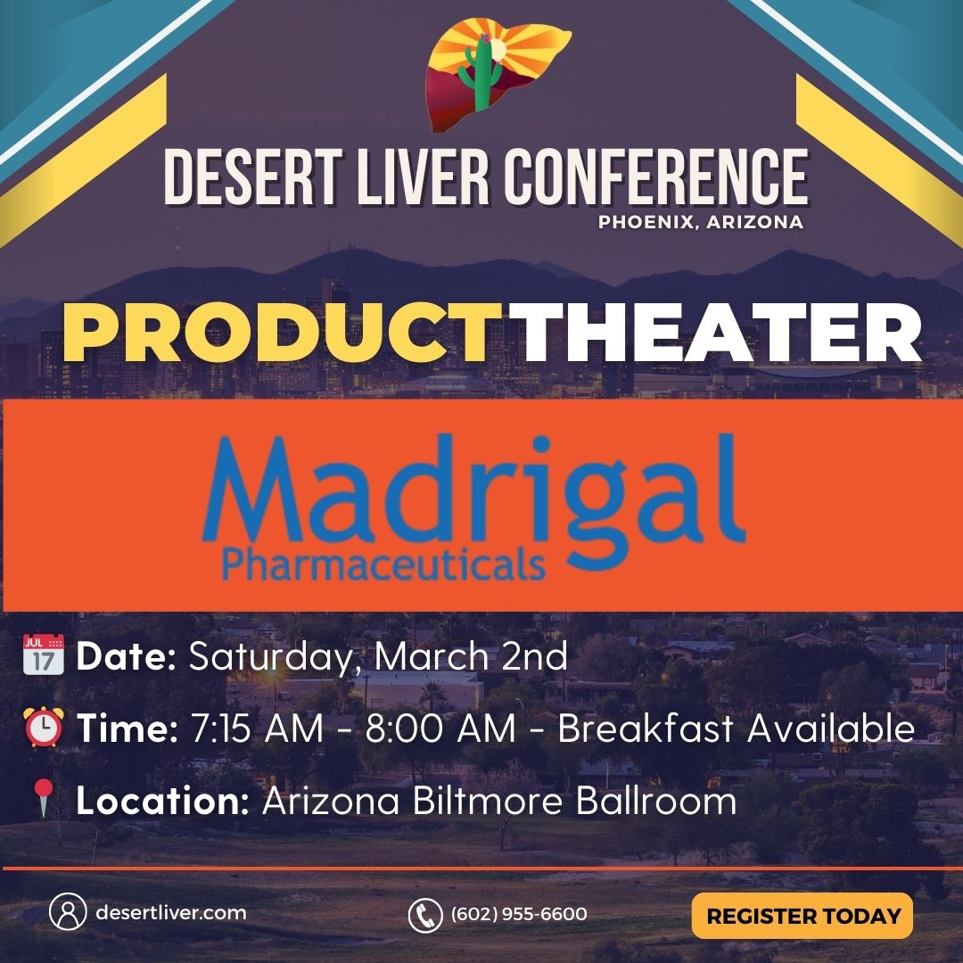 Excitement is in the air as the weekend approaches, and we're thrilled to bring you an exciting product theater courtesy of Madrigal Pharmaceuticals. This session promises valuable insights and cutting-edge advancements in MASH (metabolic dysfunction-associated steatohepatitis).
