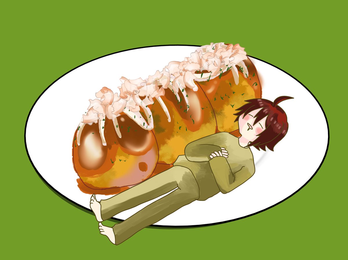 「たこ焼きと陸 」|さのどかのイラスト