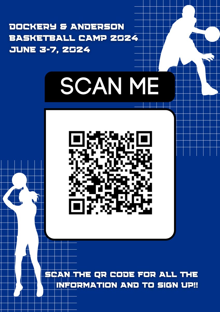 If you are looking for a great basketball camp for the Summer 2024, scan the code below! This camp is for boys and girls entering 4-8 grade and guarantees to be a great learning experience and a lot of fun! D and A Basketball camp@will be held at Ladue High School June 3-7!