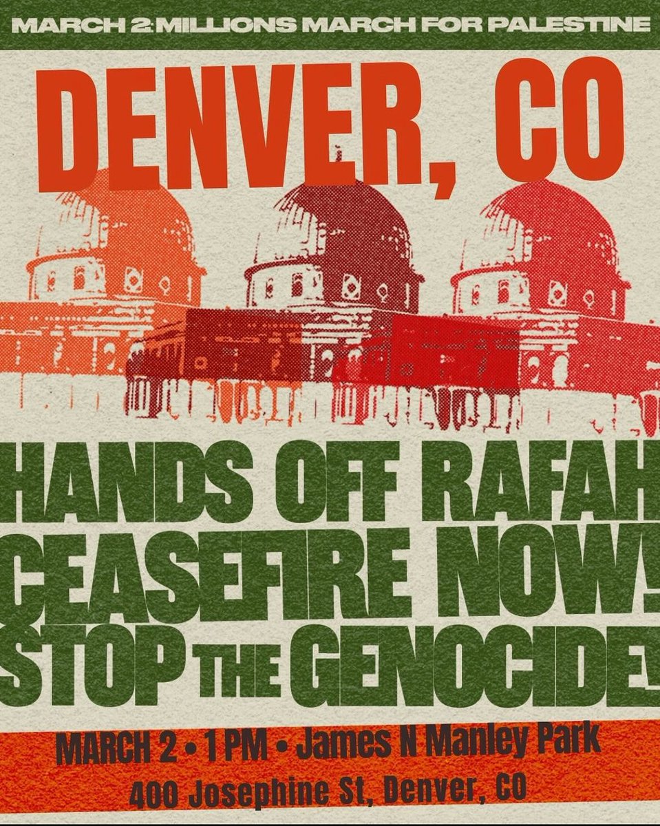 Rally for Rafah
Saturday, March 2nd, 2024 at 1 PM
James N Manly Park 
400 Josephine St.

Our mobilizations in this moment can be more decisive than ever, and we must show our full strength now to ensure a lasting ceasefire and an end to the siege on Gaza.✊