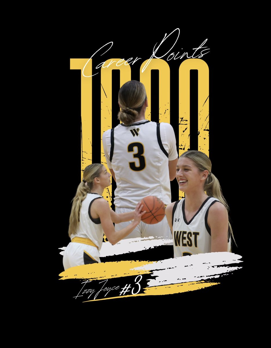 CONGRATULATIONS IZZY JOYCE on 1️⃣,0️⃣0️⃣0️⃣ career points! We are so proud of you! 
•
•
Once a Viking always a Viking! 🏀👑🤍