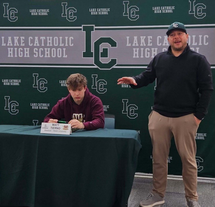 Congratulations to Matt Tierno on his commitment to continue his education and play baseball at Walsh University! <a href="/lakecatholic/">Lake Catholic</a>