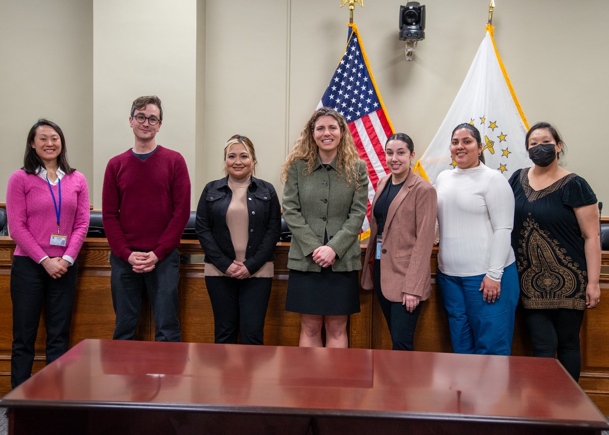 Earlier today, @repkazarian met with a group of @RICNews students who were visiting the State House. The students are pursuing master's degrees in social work.