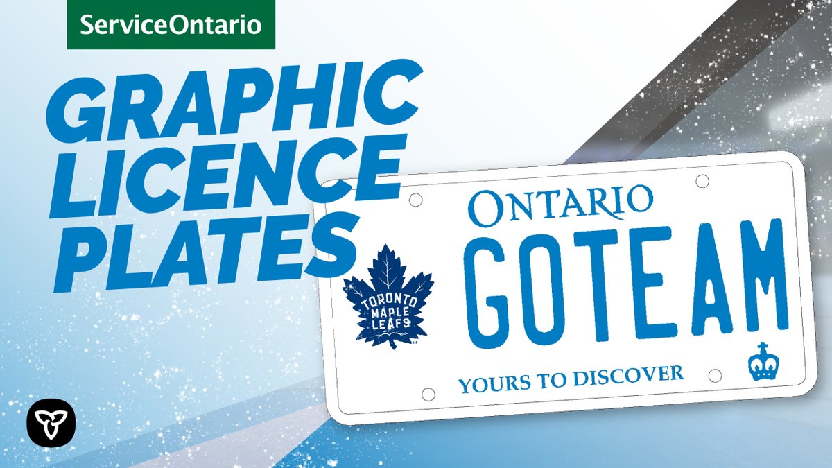 Hey #Leafs fans! #DYK you can show your team spirit with a graphic licence plate? ontario.ca/page/choose-li… 

#GoLeafsGo #TMLtalk 
@MapleLeafs