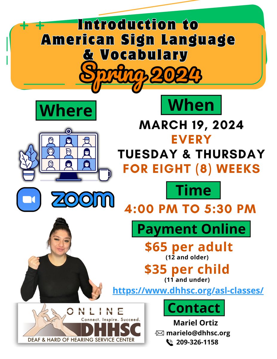 DHHSCtweets's tweet image. **SPRING 2024 ASL CLASS NEXT MONTH**
Full message: instagram.com/p/C33q_t_B0iQ/
See you next month!
#DHHSC #ASLClasses #ASL #AmericanSignLanguage #Vocabulary #IntroductionToASLAndVocabulary #Learning #Skill