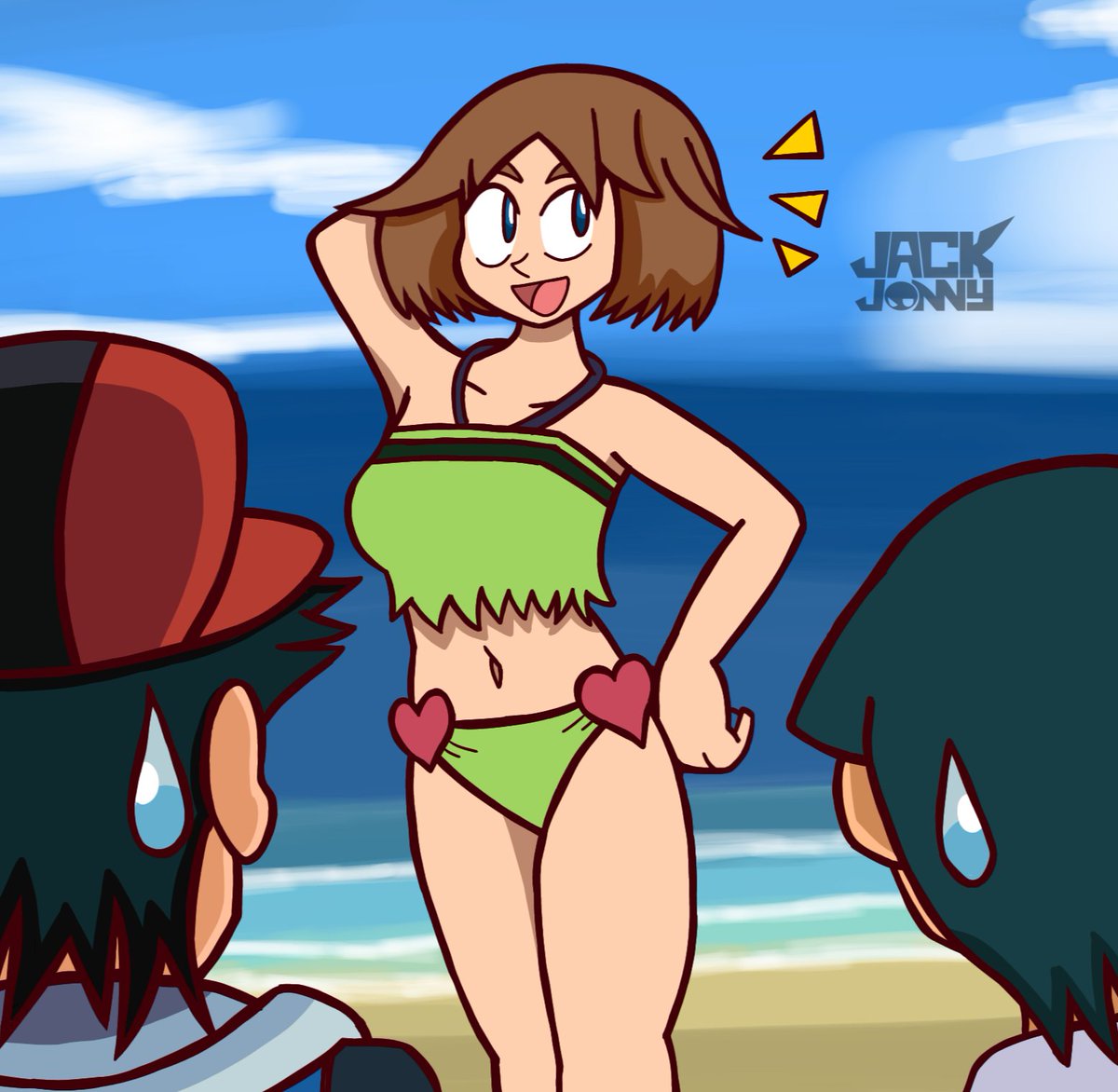 Bikini May from the Pokémon Anime
