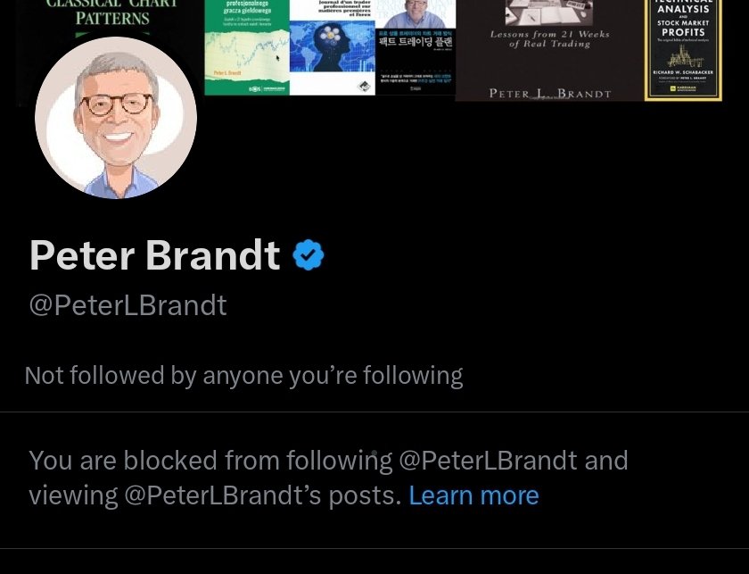 How is he going to use laser eyes as a counter trade signal if he blocks everyone with laser eyes??
