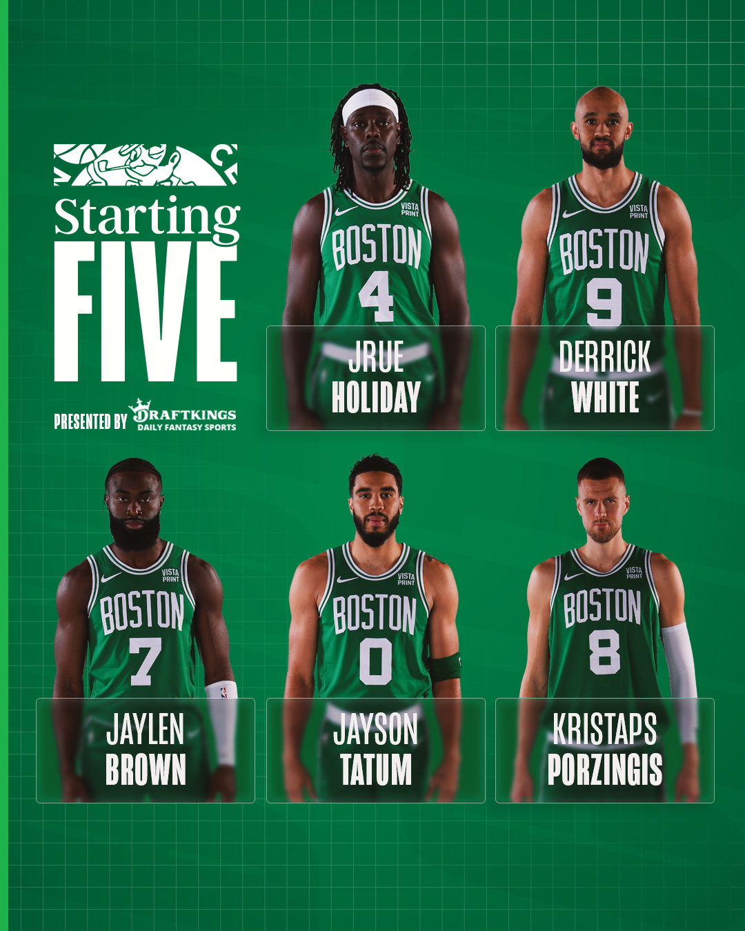 Boston Celtics on X: first five on the floor ⤵️ @DraftKings   / X