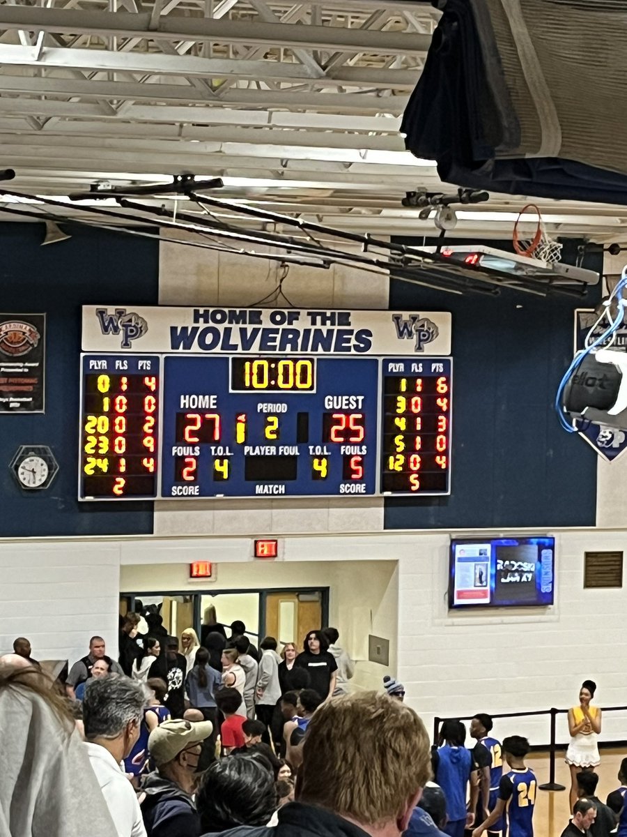 End of the first half!!  Woot!!  <a href="/WestPoHoops/">West Po Basketball</a>