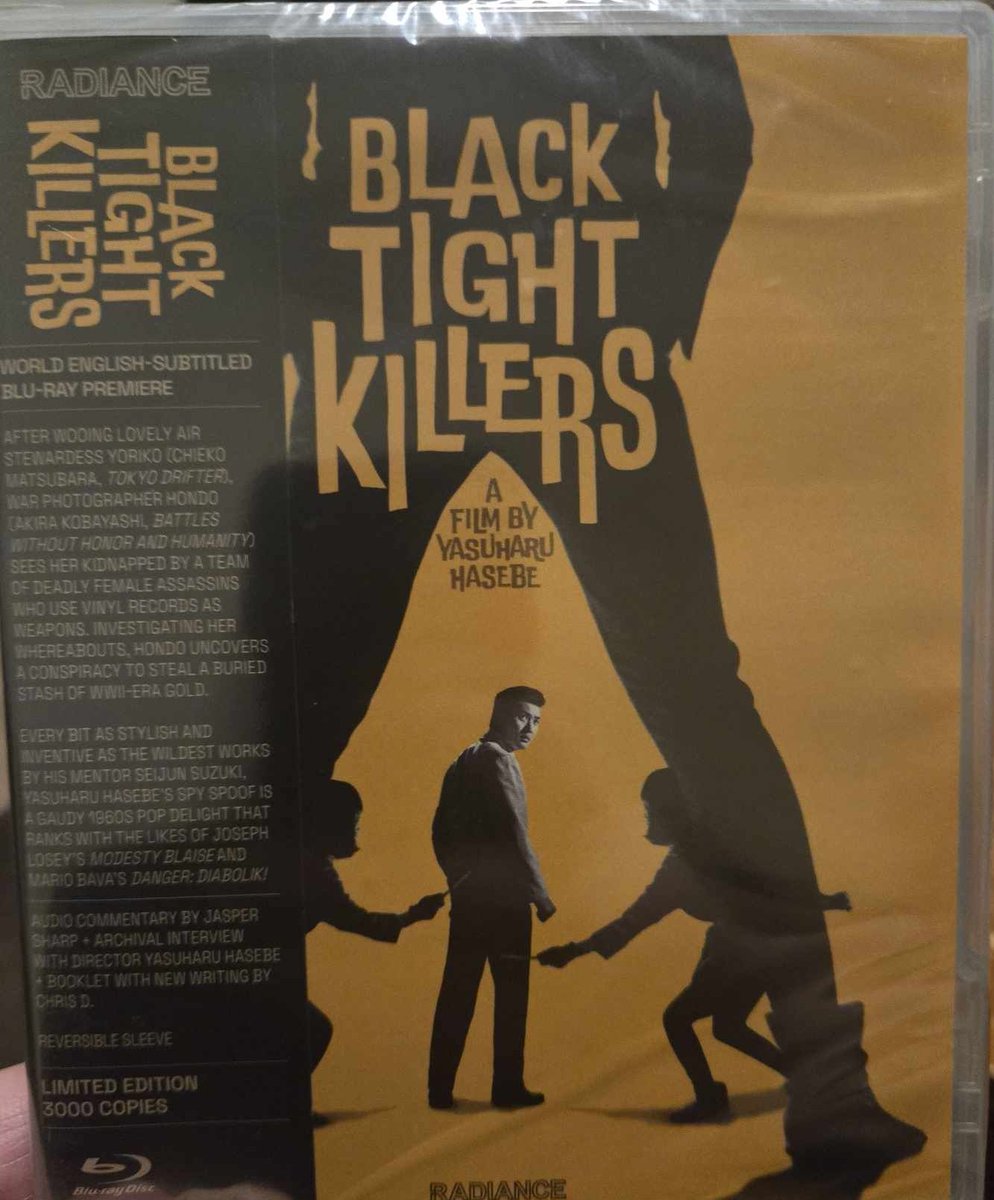 MAIL CALL!  My first Radiance Films Blu Ray and a film I'm very excited about.  BLACK TIGHT KILLERS is a swingin' '60's caper about a stash of WWII-era gold filmed with a cooler-than-cool sensibility.  This won't be my last Radiance film, either.  

#PhysicalMedia #RadianceFilms
