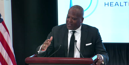 Today, @whitehouse Public Engagement Director Stephen Benjamin spoke at an event about ending hunger &amp; building healthier communities. A National Forum Advisory Leadership Council alumnus, Benjamin highlighted the amazing work stakeholders are doing as part of the #WHChallenge.