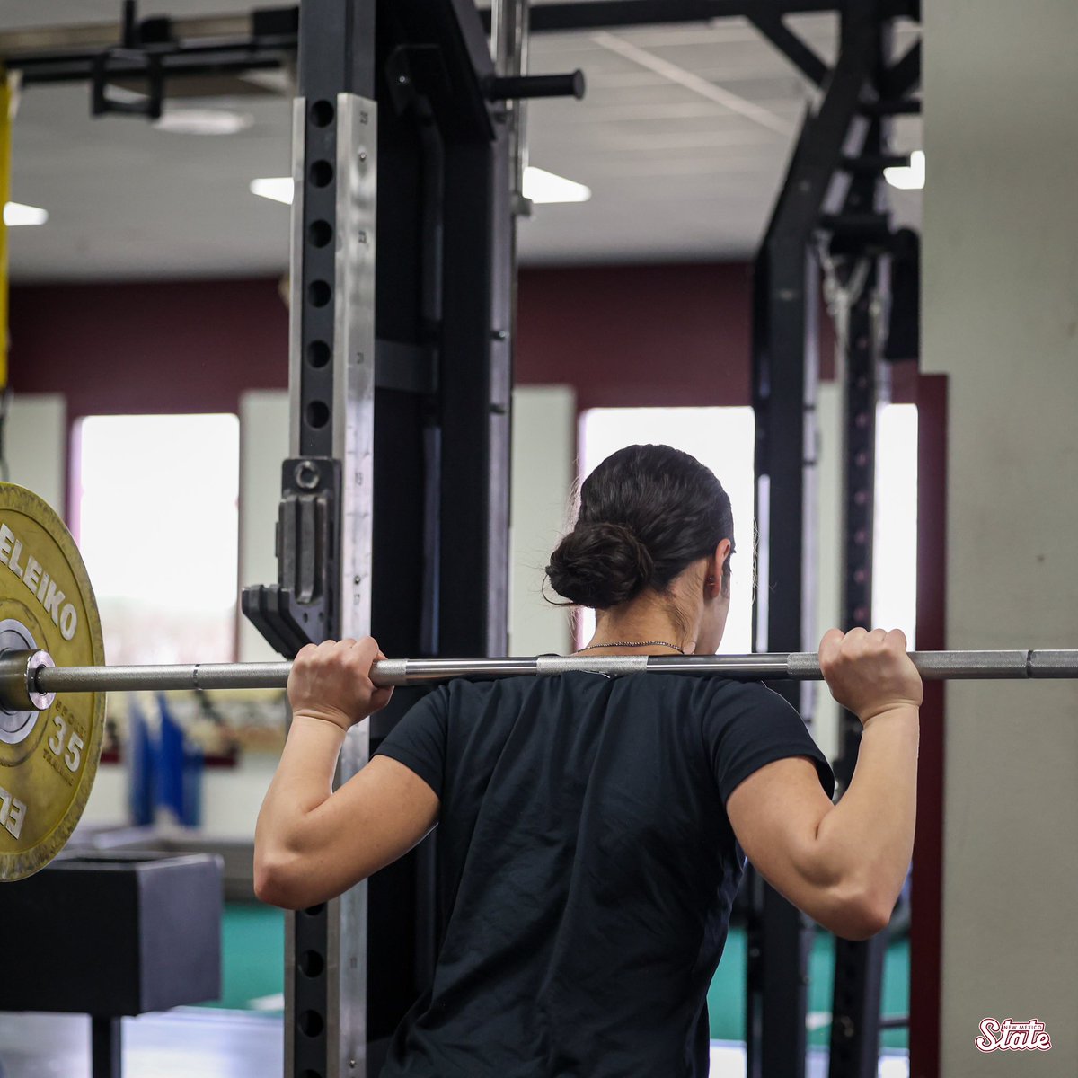 NMStateWSOC's tweet image. Pumping iron to sharpen our steel⛓️

#AggieUp