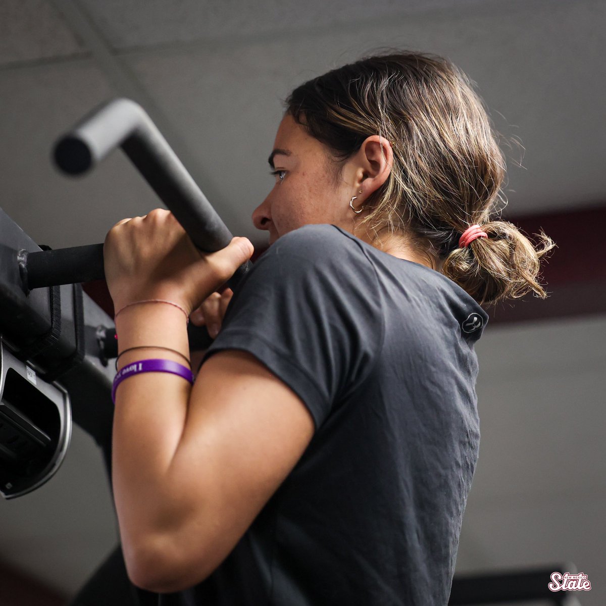 NMStateWSOC's tweet image. Pumping iron to sharpen our steel⛓️

#AggieUp