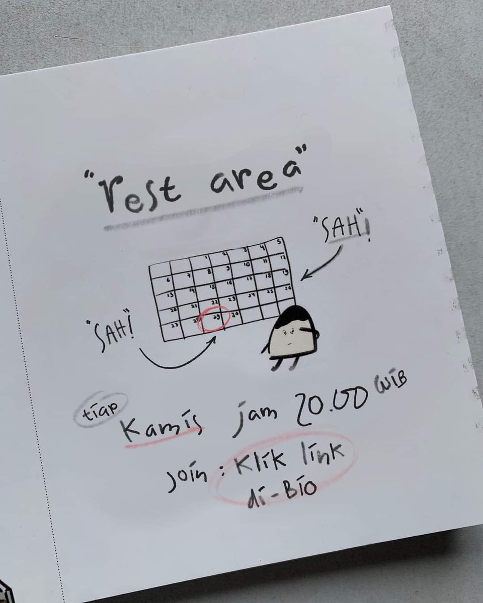huuffttt capeek di umur 20th an harus pandai Jaga Kesehatan Mental , Hati dan fisik.  Tahan dulu Tabrak tabrak masuk-nya. mari kita

menepi sejenak , Rehat dulu aja lah. kita Kumpul di-"Rest Area" besok Kemis 29 Jam 20.00 WIB ya!

Klik link Telegram di bio <a href="/realmasjid/">SahabatAnshor</a>.official