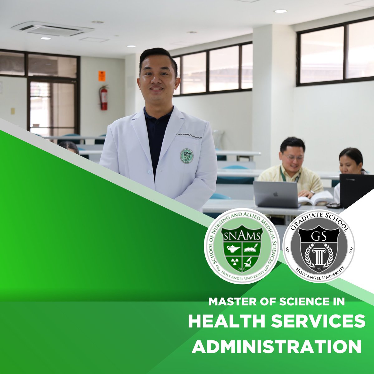Enter the program of Master of Science in Health Services Administration (MSHSA) preparing future graduates for the medical field of managerial positions in a range of health service provider organizations.

#HAUBestMomentsHere
#Angelites