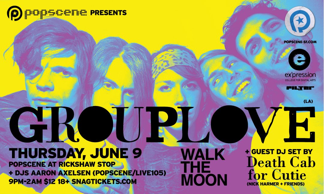 popsceneSF's tweet photo. WIN GROUPLOVE TIX! 🎟️🏆

Who remembers when @GROUPLOVE played our party back in 2011 with @walkthemoon opening?

REPOST this for a chance to win a pair of tix as they headline the beautiful @foxoakland this Sat, 3/2!

@apeconcerts 

More info here! ⬇️

https://t.co/1owqILynzA https://t.co/JsV09UiVzb
