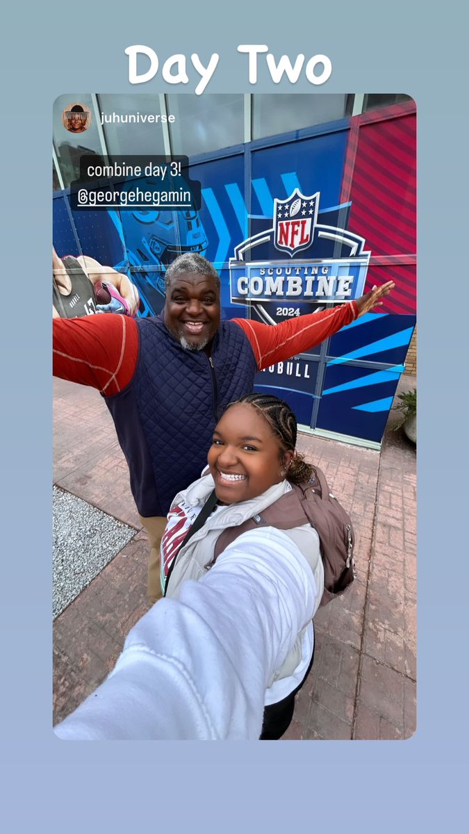 I’m so grateful to share this experience with her. Being a Sports Management Graduate and getting to see the inner workings of such a meaningful event and network with the best in the biz has been priceless. Who’s Hiring?? #EachOneTeachOne #BePurposeDriven #NFLCombine2024