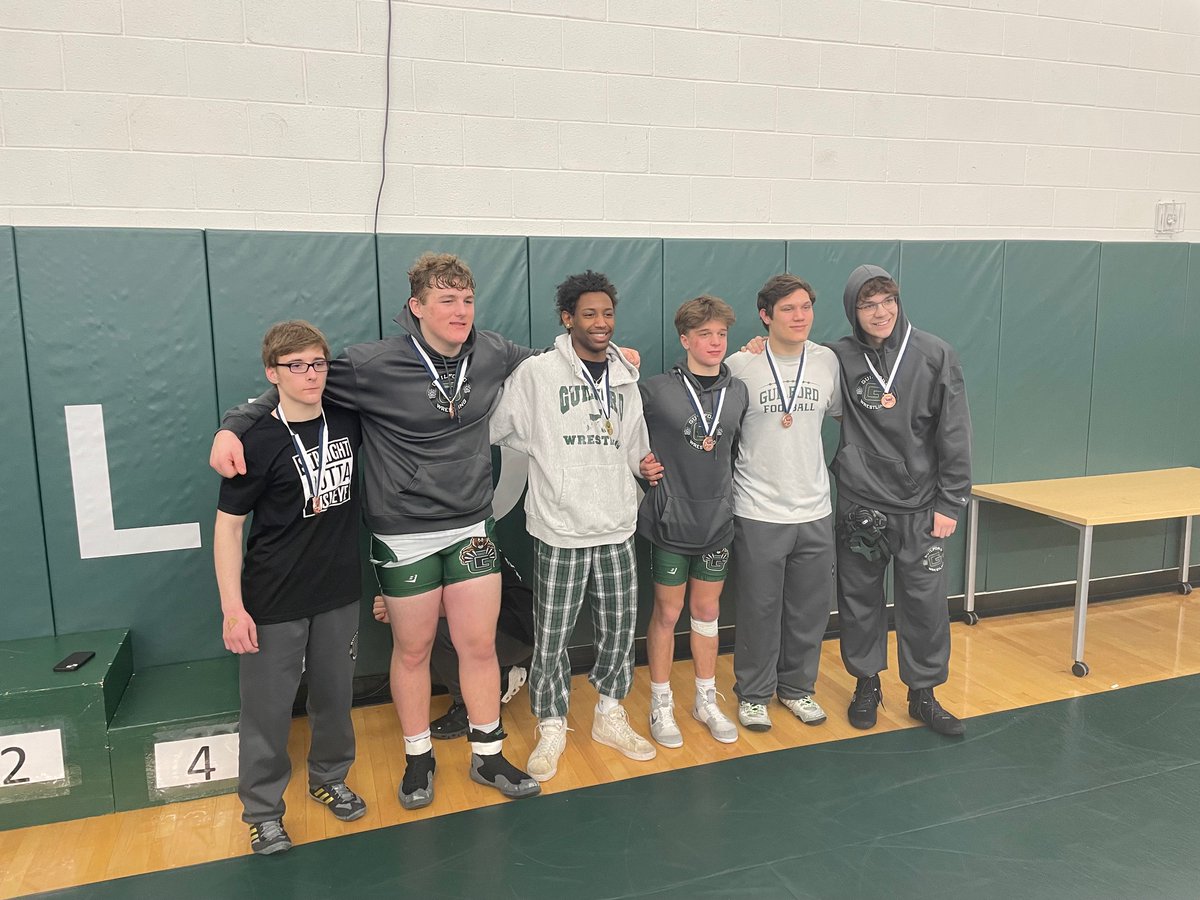 Guilford High School Wrestling Class M Medalists 02/17/2024. @GHS_athletics_