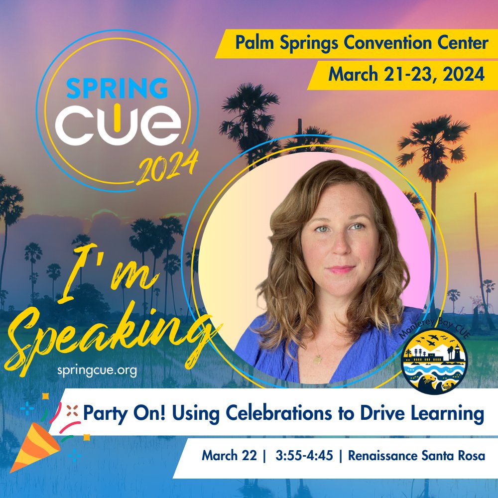 Pumped to be presenting again this year at #SpringCUE! @mbcue