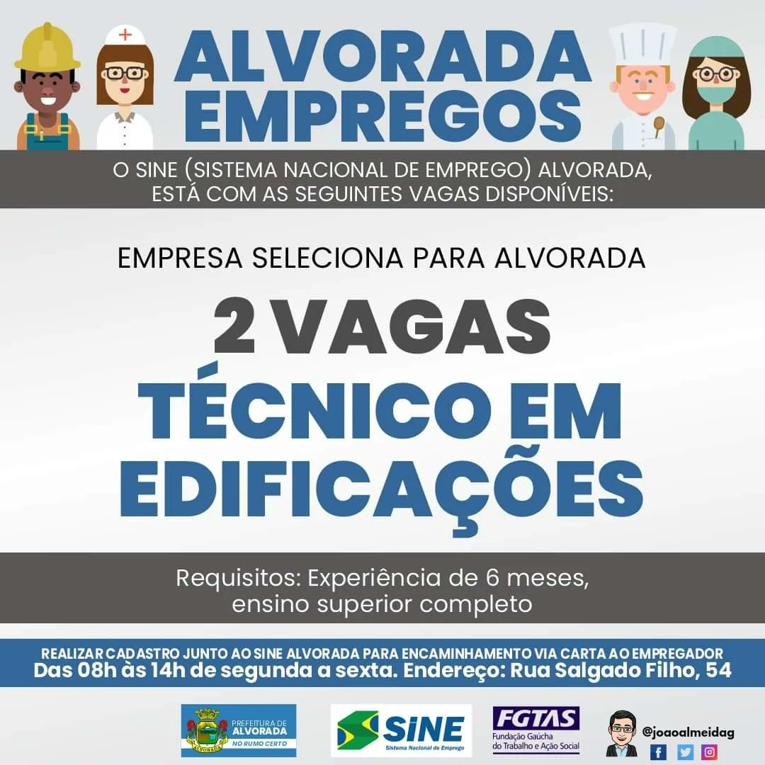 Joaoalmeidag's tweet image. UTILIDADE PÚBLICA
Vaga na SINE ALVORADA
✓ DIVERSAS VAGAS
LOCAL: ALVORADA 
Maiores informações nos cards🍀
Boa sorte🍀
@joaoalmeidag