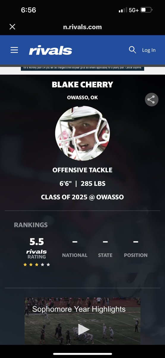 Happy and blessed to be ranked a 3⭐️on rivals!!!! Appreciate the people at rivals for ranking me! @CoachMorsey @CoachRat60 @CoachAGraham @JRConrad64 @jcjohnson40 #Rams #TMRollsdeep