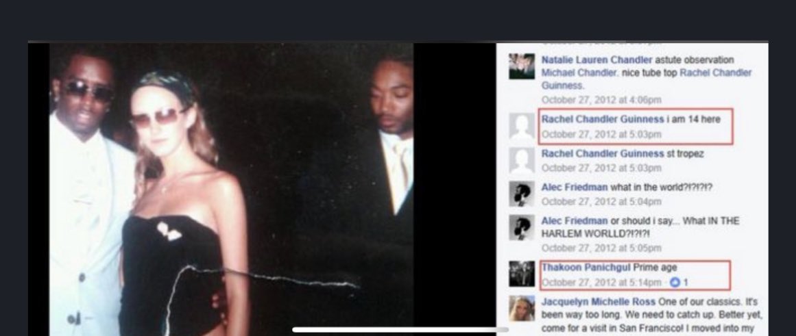LizCrokin's tweet photo. WAS DIDDY PART OF JEFFREY EPSTEIN’S SEX TRAFFICKING RING & WAS BRITNEY SPEARS ONE OF THEIR VICTIMS? 

There’s a ton of bombshells coming out via court documents on Diddy. As @MJTruthUltra points out below, the documents allege Epstein level potential sex crimes tied to the music industry with alleged evidence — including audio and video recordings — exposing sexual assault, blackmail, grooming, trafficking, child rape and even murders. 

Furthermore, @BritneyTheStan posted a court record alleging that Robin Greenhill of Lou Taylor’s Tri Star wired money to sex workers for her client Diddy. 

Taylor was the architect of the corrupt and illegal conservatorship of Britney Spears. Greenhill allegedly helped run the illegal surveillance of Spears in tandem with Edan Yemini’s Black Box security firm. 

Both Spears and Diddy have been photographed with Epstein’s alleged trafficker Rachel Chandler. 

Britney Spears, under oath, compared what Taylor and her team did to her to sex trafficking in her 2021 court testimony. 

"The only thing comparable is sex trafficking," Spears said. 

Was Britney a victim of Epstein’s ring and was Diddy a part of it?