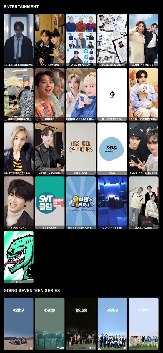 snowkhoshi's tweet photo. #SVTFLIX has been updated with 22 new contents - link on 📌
• ISAC 2015-2020
• rest of Racket Boys
• Build Up
• BETS US (3 city mix)
• POL the movie
+ more
nana tour, in the soop, concerts and fanmeet have been moved back to the front (still need to follow @seventeenflix) https://t.co/4gtq8pDGAt