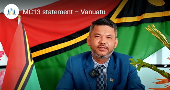 ForumSEC's tweet photo. #WTOMC13AbuDhabi voices:

"...as a small country we want to see a complete agreement that fully addresses the discipline on overcapacity and overfishing."

Vanuatu Deputy PM Seremaiah tells global trade ministers to ensure WTO meets SDG 14.6 

See https://t.co/hzN20QloUM 
#OCOF https://t.co/4TQEpmhz5s