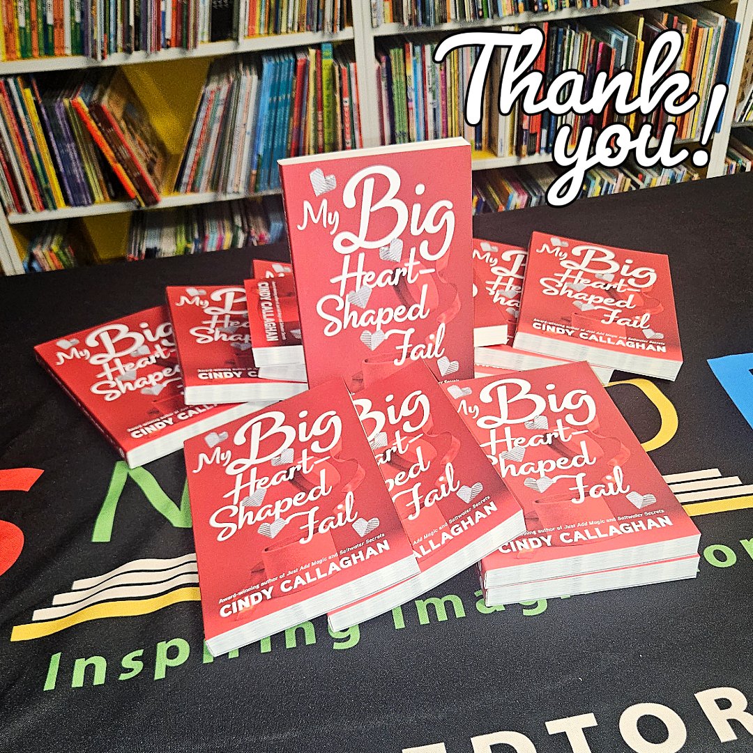 We love receiving books from Cindy Callaghan, her hilarious Middle-grade novels are always a big hit with the older children we serve. MY BIG HEART SHAPED FAIL, along with her other novels is perfect for reluctant tween and teen readers.