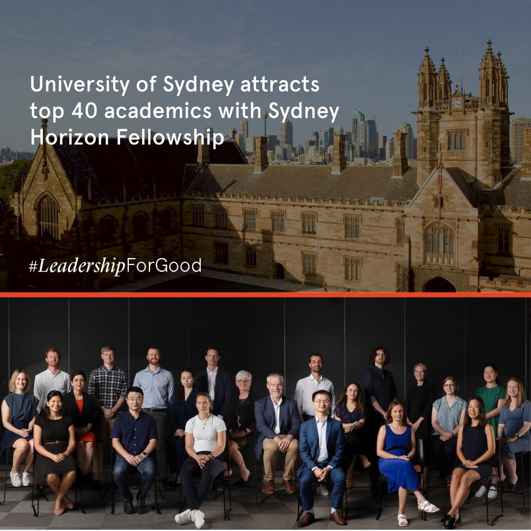 40 of the best and brightest early mid-career academics join @sydney_uni as our first cohort of Sydney Horizon Fellows! Learn more: sydneyuni.co/49wrvJd #LeadershipForGood #USYD