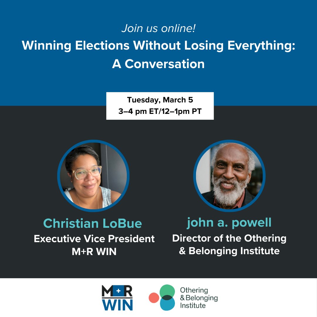 Join the conversation with @profjohnapowell & @cwlobue of @MRCampaigns, discussing navigating this election cycle while safeguarding our democracy. Full details and to register: us06web.zoom.us/webinar/regist…