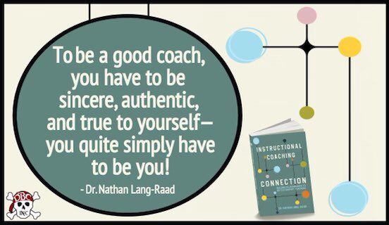 'To be a good coach, you have to be sincere, authentic, and true to yourself - you quite simply have to be YOU!' - @drlangraad in #InstructionalCoachingConnection #dbcincbooks amazon.com/Instructional-… #leadlap #tlap