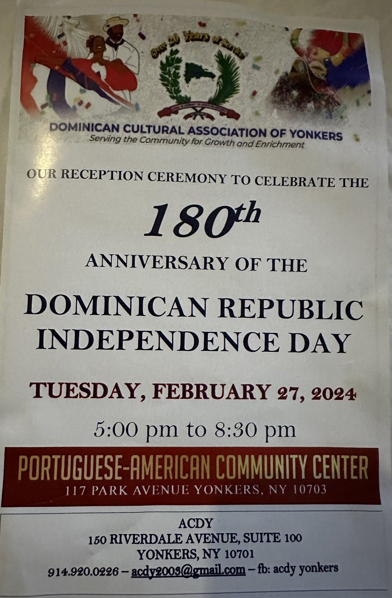 Proud of our Dominican students being acknowledged by the Dominican Cultural Association of Yonkers for their hard work and merits in academics 💙🇩🇴 @YonkersSchools