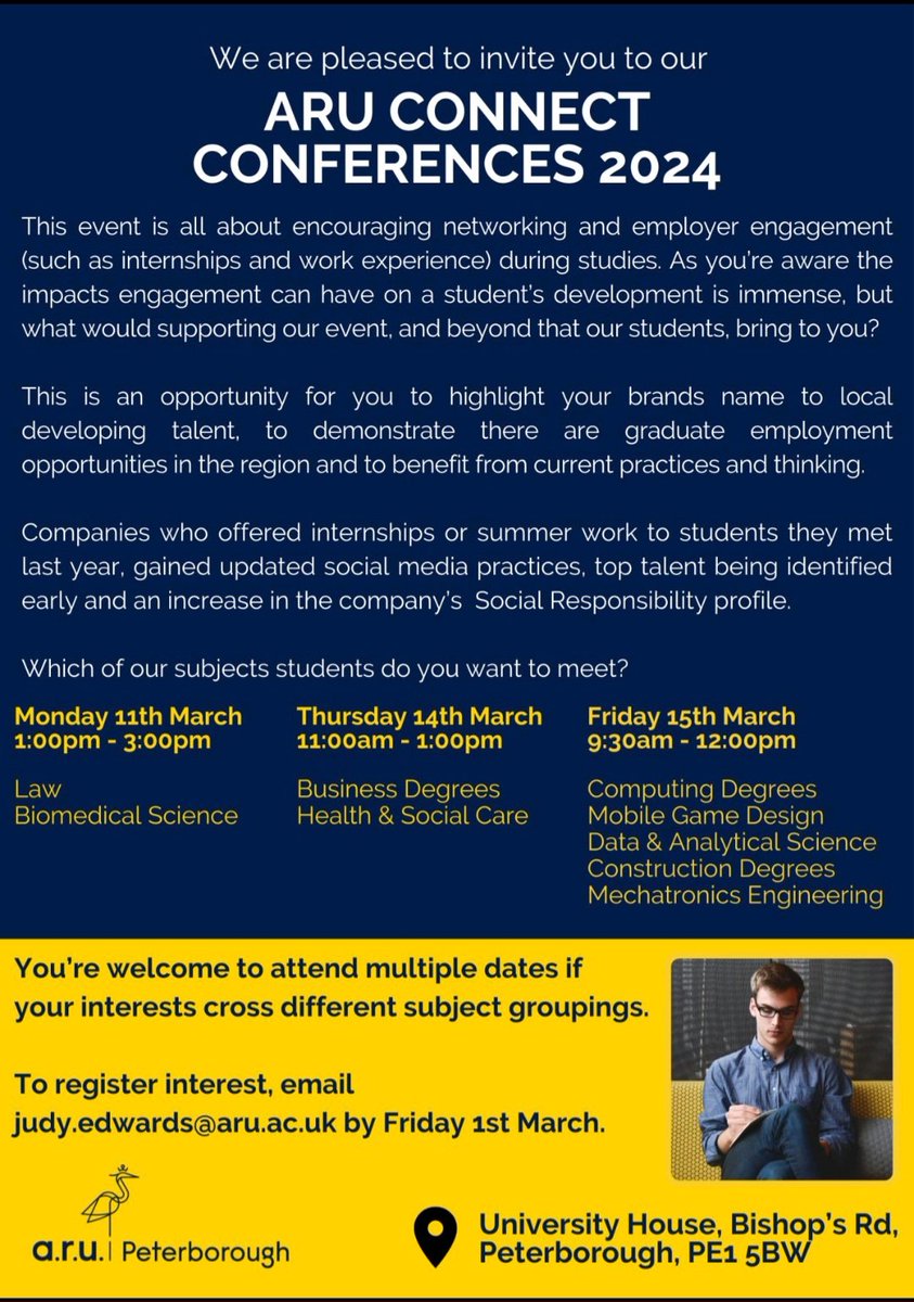 Please feel free to share amongst your connections. 

#ARUPeterborough #lawtwitter #law #lawyer #legal #OpeningDay #HigherEducation @AngliaRuskin