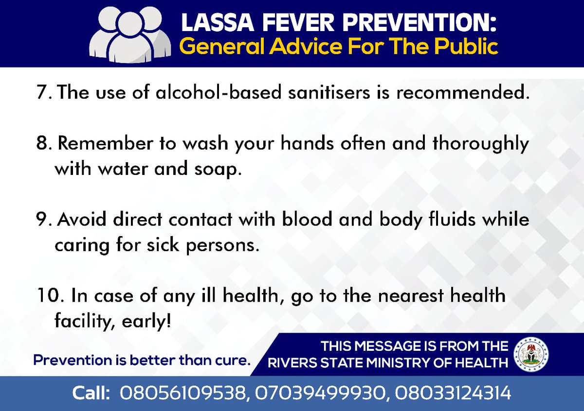 #lassafeveroutbreak
#lassafeverawareness
#lassafeverprevention
#Health4AllRivers