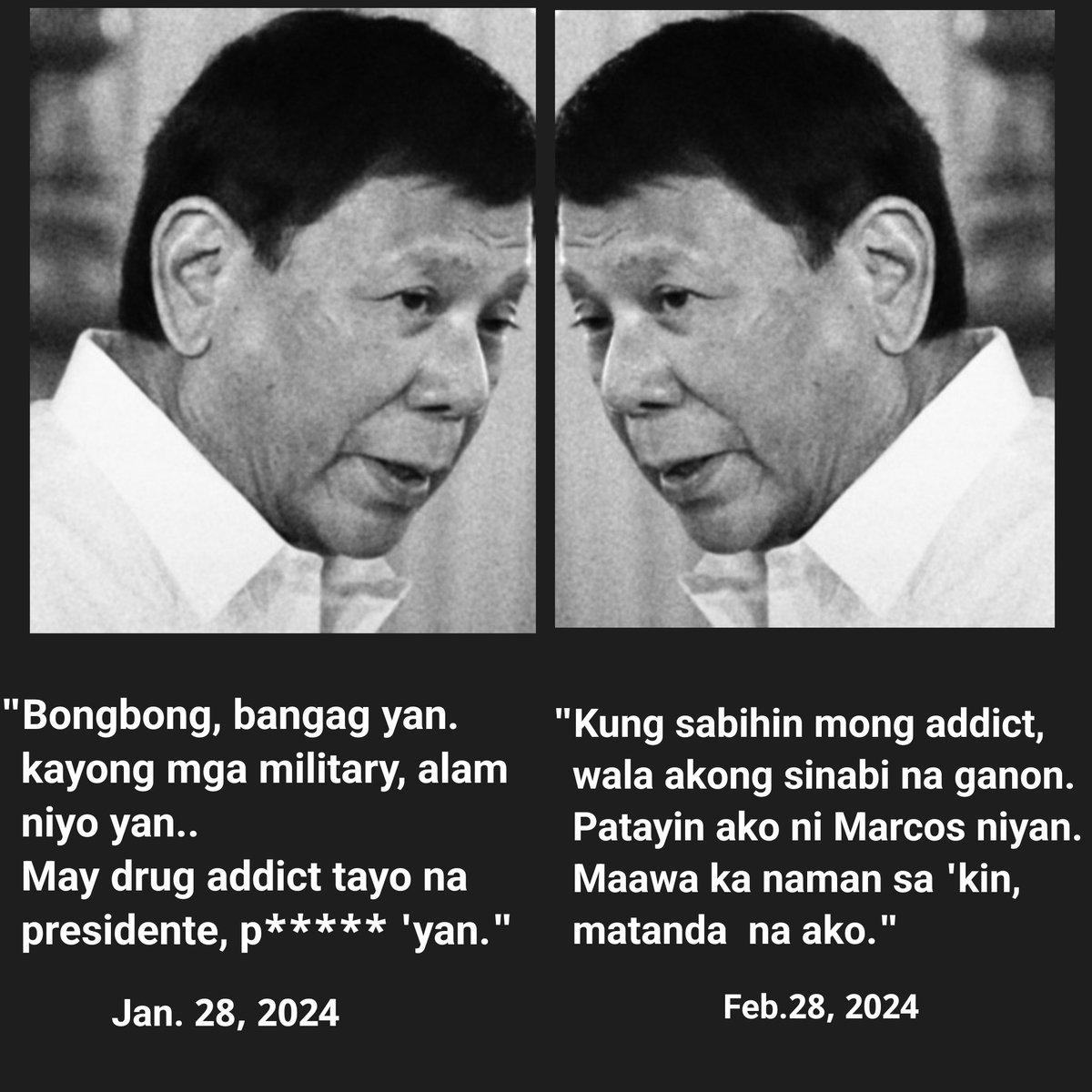 pinaysipatricia's tweet photo. Duterte   vs.   Duterte https://t.co/dBLgZ792NN