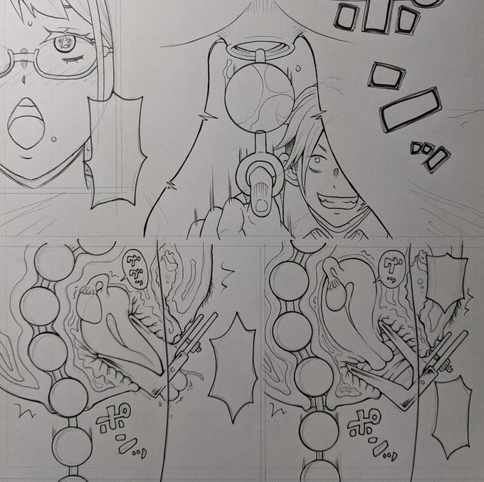 アナルパールと断面。 