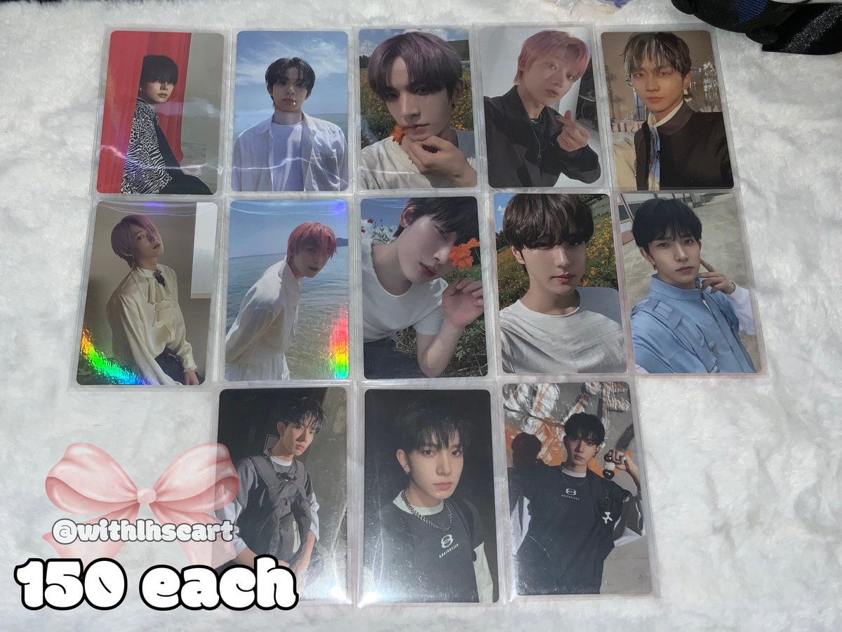 ‹𐂂✦› wts lfb ph ∥ #withlhsale .ᐟ

❛ decluttering sale, will not collect anymore
❛ enhypen hee assorted photocards
❛ ₱ at the photo | can do tingi
❛ dop: PAYO, x sensi, can send condi thru dms
❛ mint condi, gcash, direct jnt

dm/reply “mine”

help rt <a href="/ENHYPENMARKETPH/">ENHYPEN Marketplace</a>
