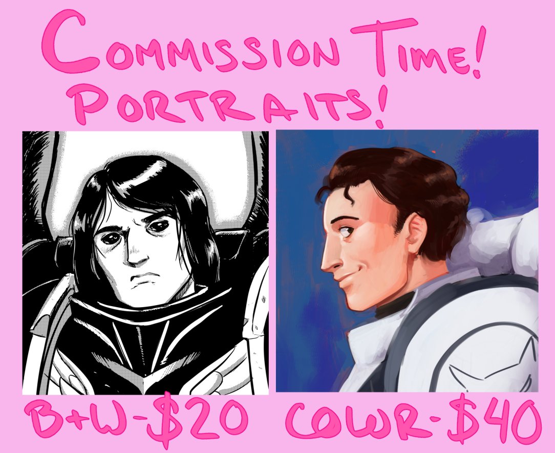 HAY FRIENDOES! I'm in a tight spot financially right now, so i'm going to offer some discounted commissions. I know everyone is hurting but i'm pretty open to most subjects, so feel free to DM me if you are interested!