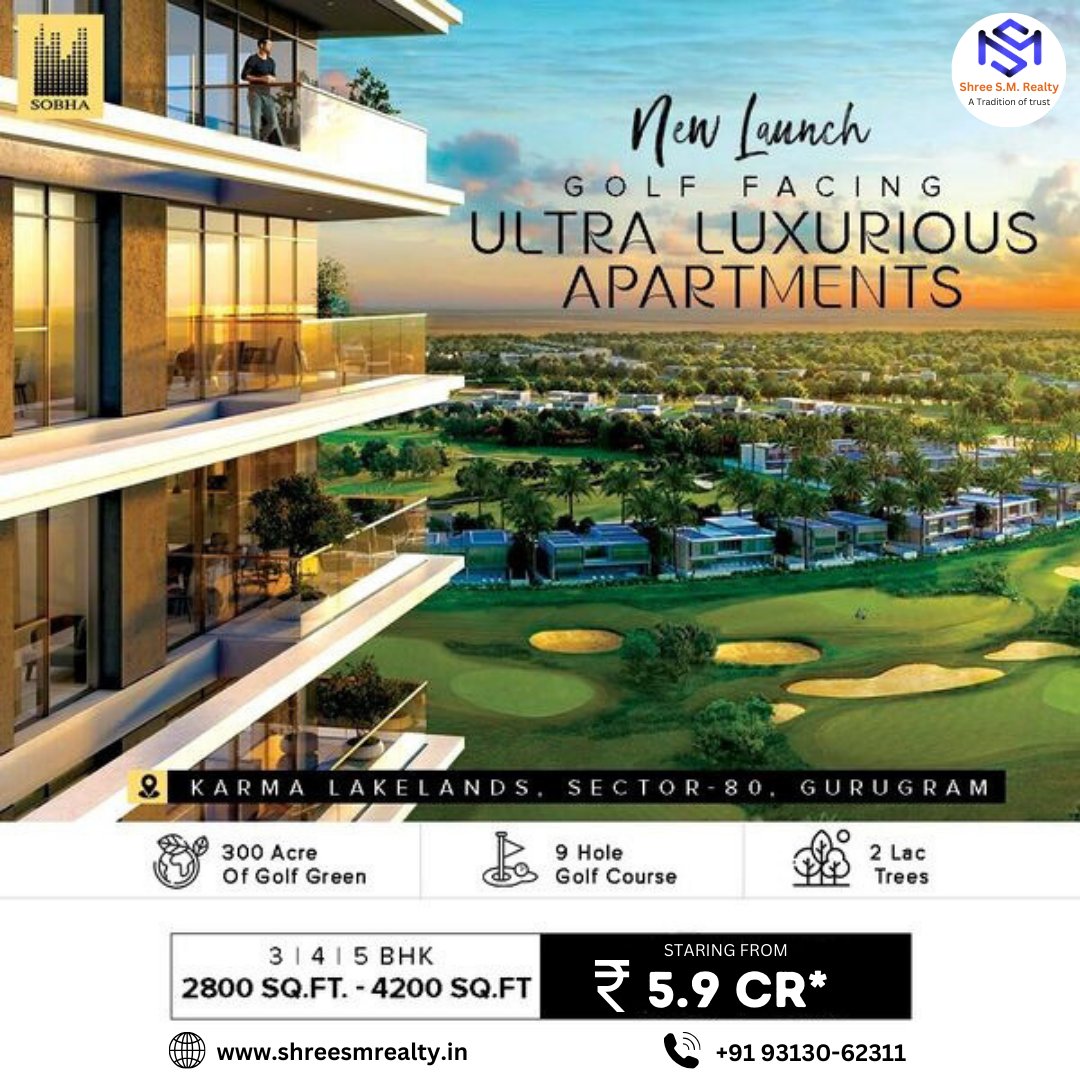 #karmalakelands #karma80 #Newlaunch #RealEstate #sector80  #shreesmrealty #propertyinvestment  #GurgaonRealEstate #sobhadevelopers #luxurylifestyle #gurugram #golfcourse #apartment #delhi #ncr #haryana #manesar #luxuryrealestate #realestategurgaon #gurgaonproperties #gurgaonnews