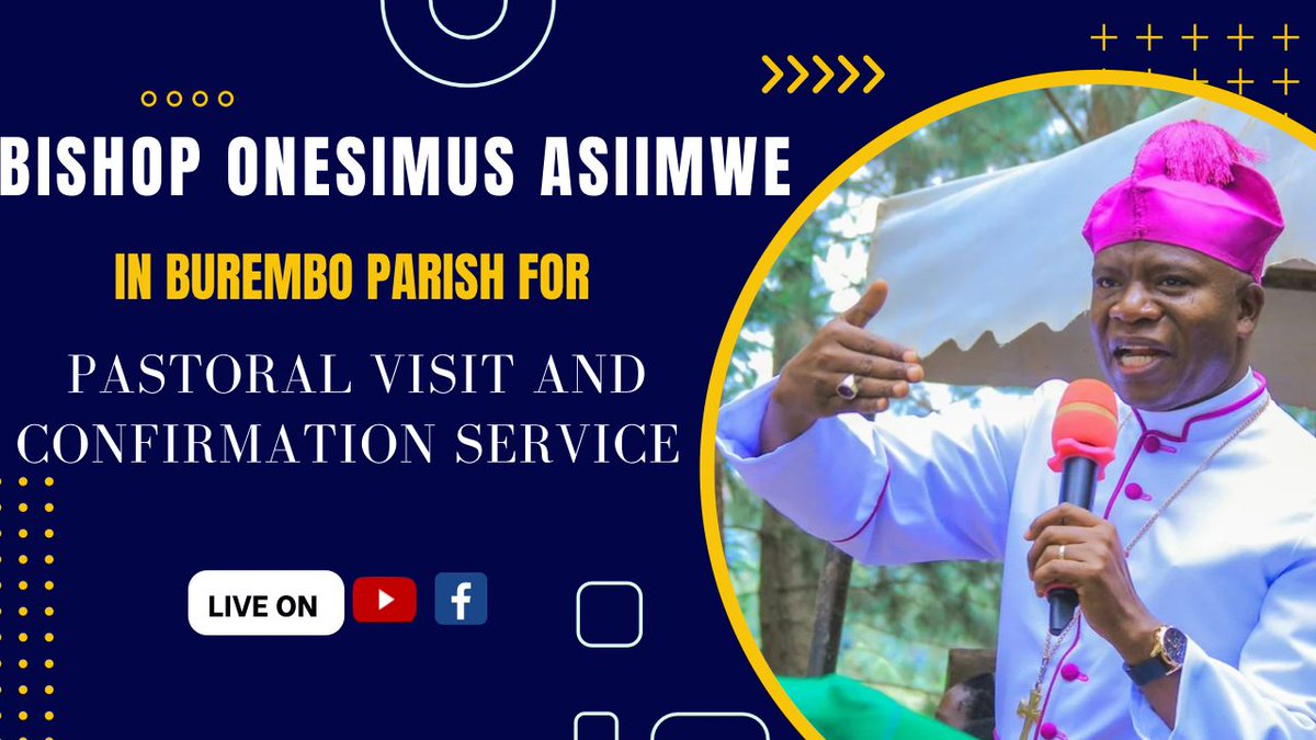 The Bishop of North Kigezi Diocese is inviting you to the ✨ *PASTORAL VISIT TO BUREMBO PARISH* ✨ Please join us live on; YouTube 📱youtube.com/live/T7vYhrRUj… Zoom ☢️; zoom.us/j/8147871078?p… Meeting ID: 814 787 1078 Passcode: burembo ```Facebook``` 💻: facebook.com/Northkigezidio…