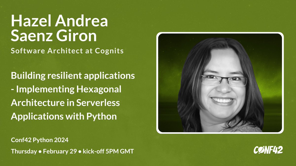 conf42com's tweet image. 🚀 Learn to build resilient applications effortlessly at #Conf42Python!
🌐conf42.com/Python_2024_Ha…
💻Let's fortify your serverless projects together!
#ServerlessArchitecture #HexagonalArchitecture #PythonDevelopment #PythonMagic #PythonCommunity #ResilientApplications