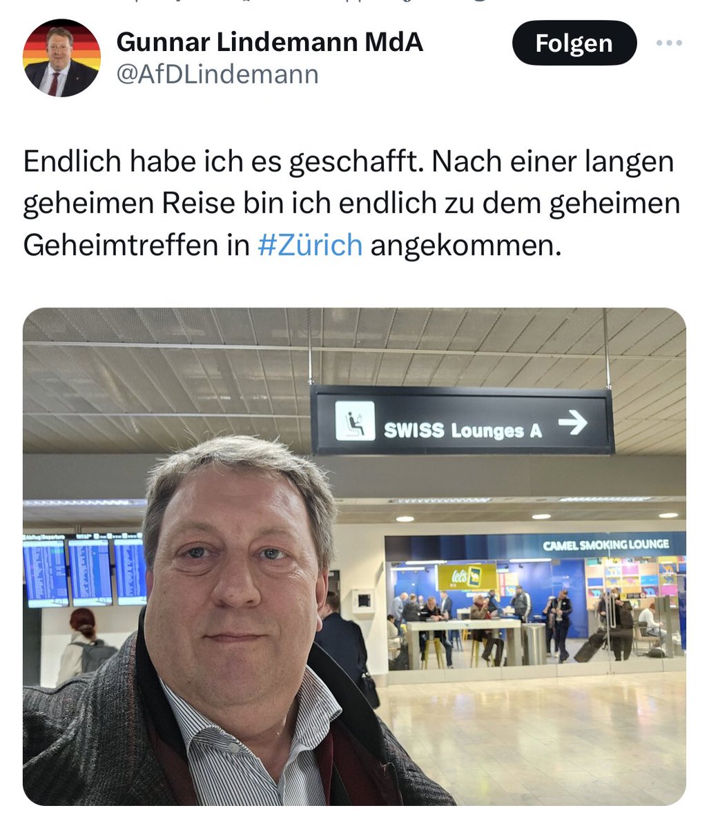 Was macht Gunnar #Lindemann nach seinem Diktatur-Besuch in Zürich?

Rubel im Schließfach deponieren?
Ich hätte ja auf Dollar bestanden…