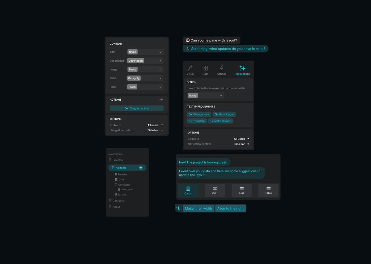 Giddyose's tweet photo. Content/Text generation AI modal design https://t.co/3RqKP40O7J