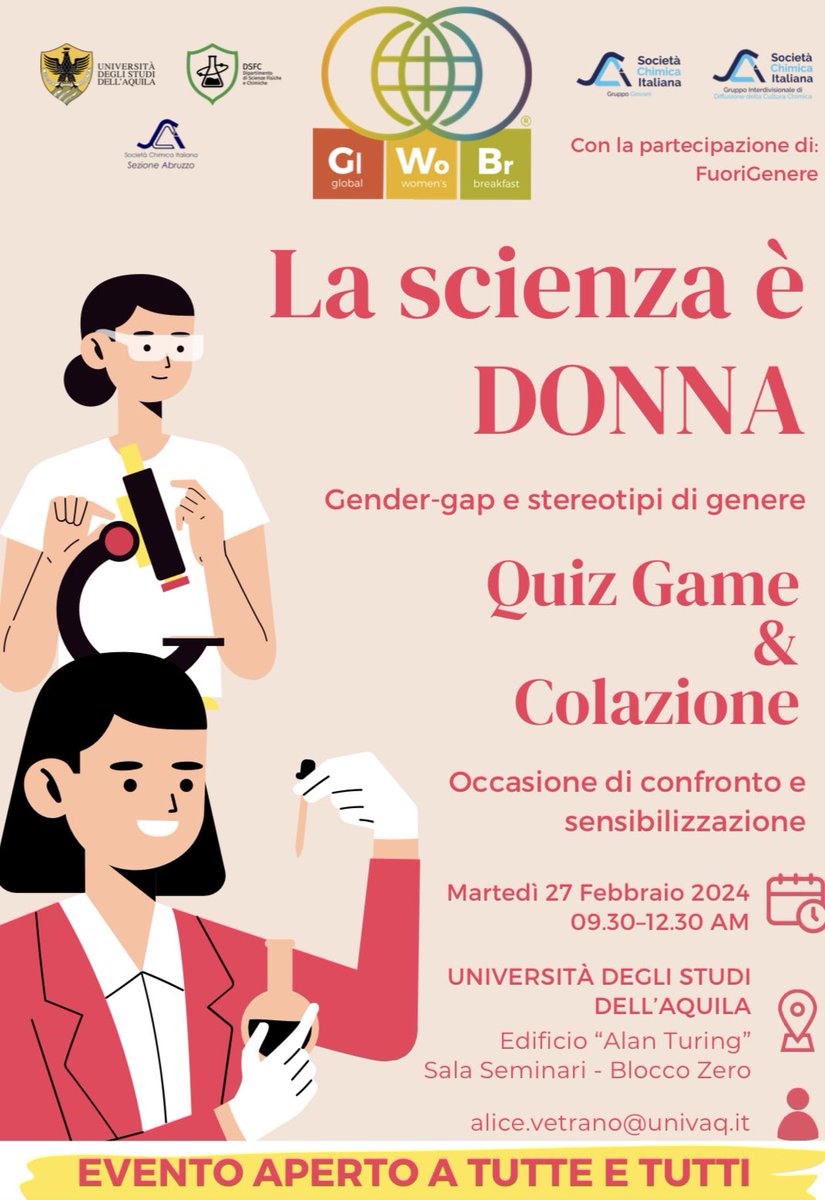 Maria Edith Casacchia (@medithcasacchia) on Twitter photo Yesterday we had amazing time at <a href="/univaq/">UniversitĆ degli Studi dell'Aquila</a> for #GWB2024 promoted by <a href="/SocChimIta/">SocietĆ Chimica Italiana</a> and supported by <a href="/sci_abruzzo/">SCI_Abruzzo</a>. Students and professors alike came together fueling hope for a more inclusive future. Plus, an electrifying slam poetry performance added an extra layer of empowerment! šŖš¼ Yesterday we had amazing time at <a href="/univaq/">UniversitĆ degli Studi dell'Aquila</a> for #GWB2024 promoted by <a href="/SocChimIta/">SocietĆ Chimica Italiana</a> and supported by <a href="/sci_abruzzo/">SCI_Abruzzo</a>. Students and professors alike came together fueling hope for a more inclusive future. Plus, an electrifying slam poetry performance added an extra layer of empowerment! šŖš¼