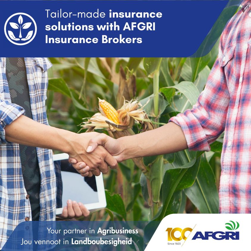 Trust AFGRI Insurance Brokers to safeguard your agribusiness with tailor-made solutions, quality service and support. Read more here: afgri.co.za/afgri-insuranc… #AFGRI100 #Insurance #RiskManagement